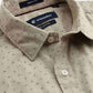 Beige Printed Smart Fit Semi Casual Shirt | Greenfibre