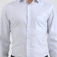 Sky Blue & White Solid Slim Fit Formal Shirt | Greenfibre