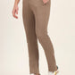 Light Brown Printed Super Slim Fit Casual Trouser | Greenfibre