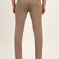 Light Brown Printed Super Slim Fit Casual Trouser | Greenfibre