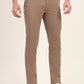 Light Brown Printed Super Slim Fit Casual Trouser | Greenfibre
