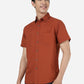 Rust Solid Slim Fit Casual Shirt | Greenfibre