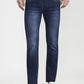 Mid Denim Blue Washed Narrow Fit Jeans | Greenfibre