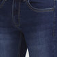 Mid Denim Blue Washed Narrow Fit Jeans | Greenfibre