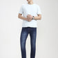 Mid Denim Blue Washed Narrow Fit Jeans | Greenfibre