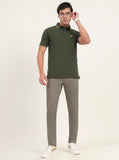 Light Pista Solid Neo Fit Casual Trouser | Greenfibre