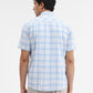 Blue Checked Smart Fit Semi Casual Shirt | Greenfibre