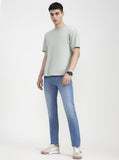 Light Blue Solid Narrow Fit Jeans | Greenfibre