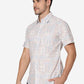 Pink Printed Slim Fit Casual Shirt | Greenfibre