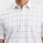 White Checked Smart Fit Semi Casual Shirt | Greenfibre