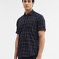 Navy Blue Checked Smart Fit Semi Casual Shirt | Greenfibre