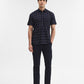 Navy Blue Checked Smart Fit Semi Casual Shirt | Greenfibre