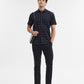 Navy Blue Checked Smart Fit Semi Casual Shirt | Greenfibre