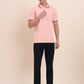 Peach Solid Slim Fit Polo T-Shirt | Greenfibre