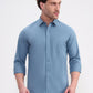 Blue Solid Smart Fit Semi Casual Shirt | Greenfibre