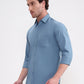 Blue Solid Smart Fit Semi Casual Shirt | Greenfibre