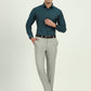 Teal Green Solid Slim Fit Party Wear Shirt | Greenfire