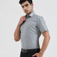 Grey Checked Regular Fit Formal Shirt | Greenfibre