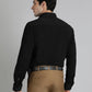 Black Solid Slim Fit Party Wear Shirt | Greenfibre