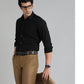 Black Solid Slim Fit Party Wear Shirt | Greenfibre