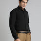 Black Solid Slim Fit Party Wear Shirt | Greenfibre