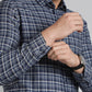 Blue Checked Slim Fit Formal Shirt | Greenfibre