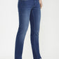 Mid Blue Solid Narrow Fit Jeans | Greenfibre