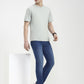 Mid Blue Solid Narrow Fit Jeans | Greenfibre