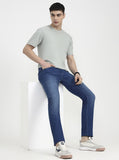 Mid Blue Solid Narrow Fit Jeans | Greenfibre