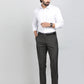 Coffee Brown Checked Slim Fit Formal Trouser | Greenfibre