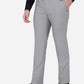 Light Grey Solid Slim Fit Formal Trouser | Greenfibre