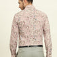 Pink & Brown Printed Slim Fit Party Wear Shirt | Wyre