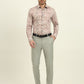 Pink & Brown Printed Slim Fit Party Wear Shirt | Wyre