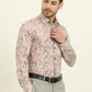 Pink & Brown Printed Slim Fit Party Wear Shirt | Wyre
