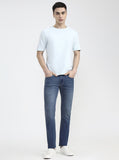 Sky Blue Solid Narrow Fit Jeans | Greenfibre
