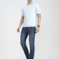 Sky Blue Solid Narrow Fit Jeans | Greenfibre