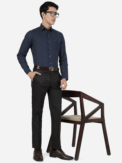 Brown Solid Super Slim Fit Formal Trouser | Greenfibre