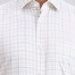 White & Fawn Checked Regular Fit Formal Shirt | Greenfibre