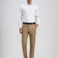 White & Fawn Checked Regular Fit Formal Shirt | Greenfibre
