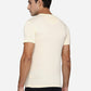 Cream Printed Slim Fit T-Shirt | Greenfibre