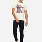 Cream Printed Slim Fit T-Shirt | Greenfibre