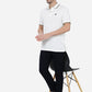 White Solid Slim Fit Polo T-Shirt | Greenfibre