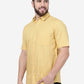 Pineapple Yellow Solid Smart Fit Semi Casual Shirt | Greenfibre