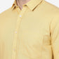 Pineapple Yellow Solid Smart Fit Semi Casual Shirt | Greenfibre