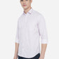 Pink Printed Classic Fit Casual Shirt | Greenfibre