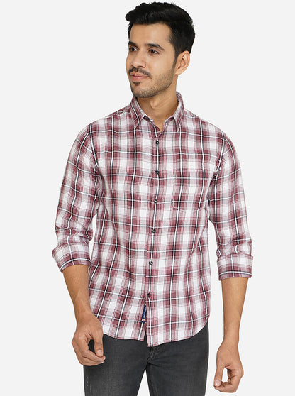 Multicolor Checked Slim Fit Semi Casual Shirt | Greenfibre