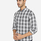 Black Checked Slim Fit Semi Casual Shirt | Greenfibre