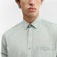 Mint Green Solid Smart Fit Semi Casual Shirt | Greenfibre