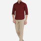 Maroon Solid Slim Fit Semi Casual Shirt | Greenfibre