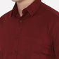 Maroon Solid Slim Fit Semi Casual Shirt | Greenfibre